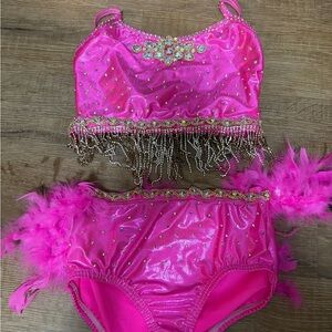 Sparkling Pink Custom Dance Costume Set